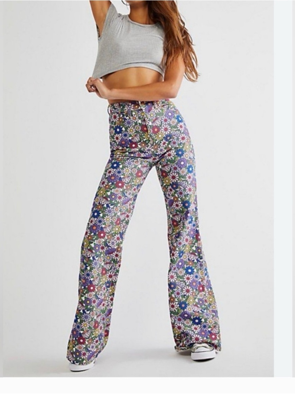 Wrangler Floral Boot-Cut Jeans in Multicolor